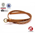 Hot sale rivet leather skinny belt children belt